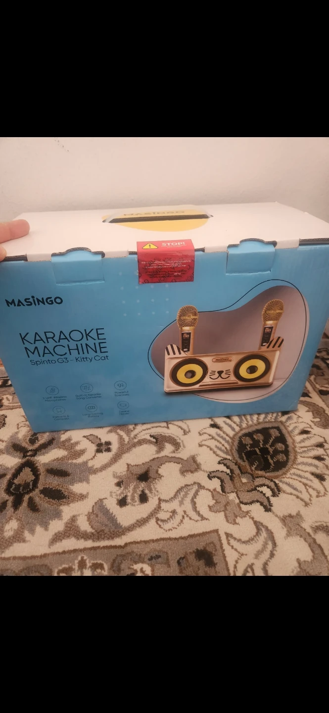 Masingo Spinto G3 Kitty Cat Karaoke Machine with 2 Microphones