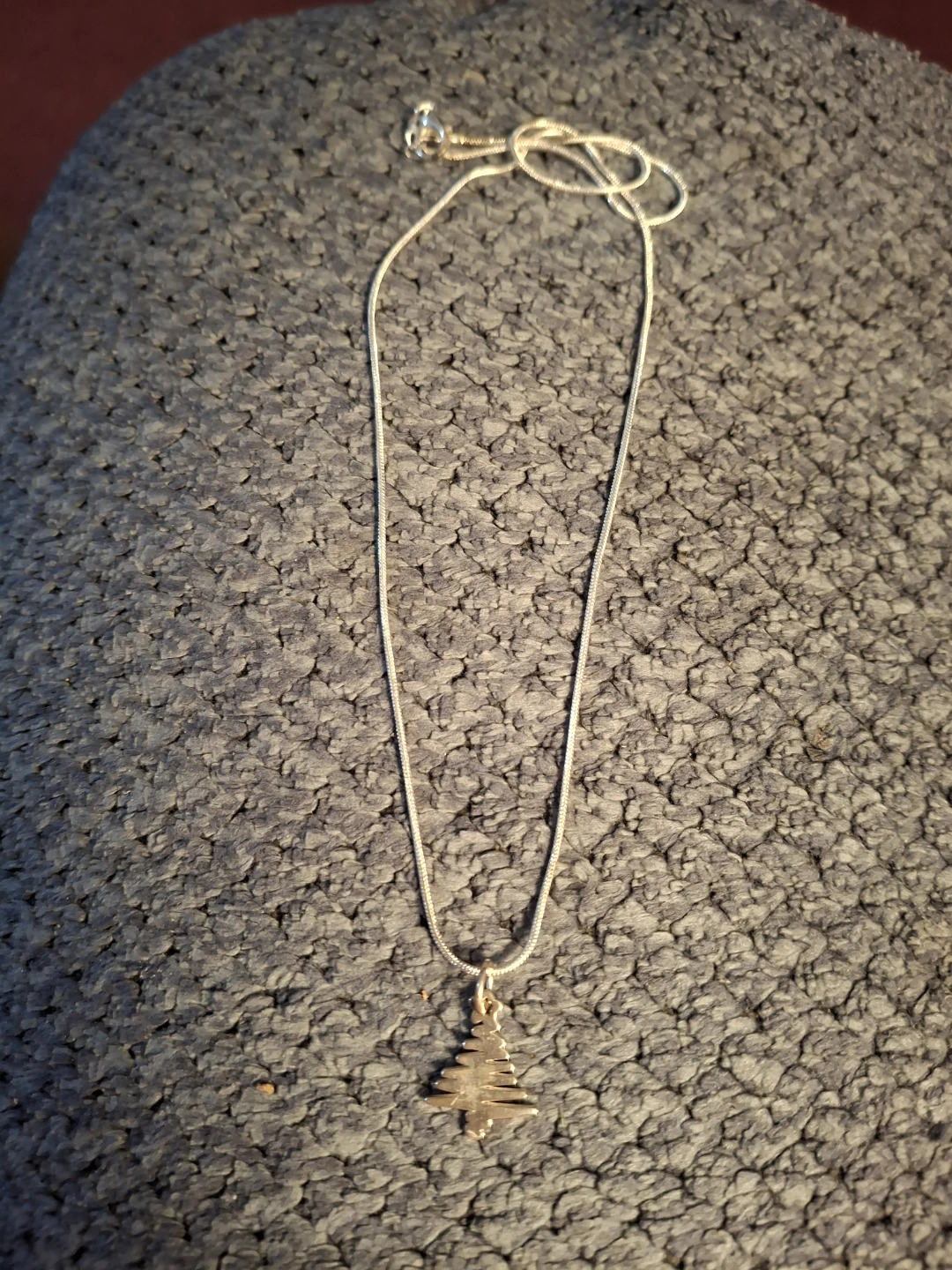 Sterling Silver Christmas Tree Necklace