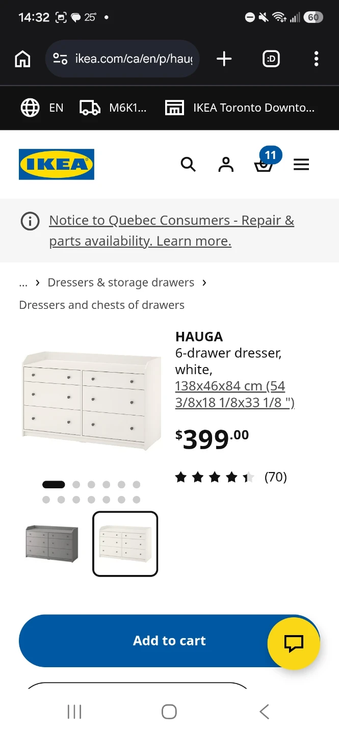 White 6-Drawer Dresser - photo 4