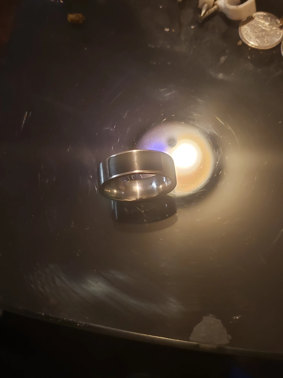 Men's Silver & Black Band Ring