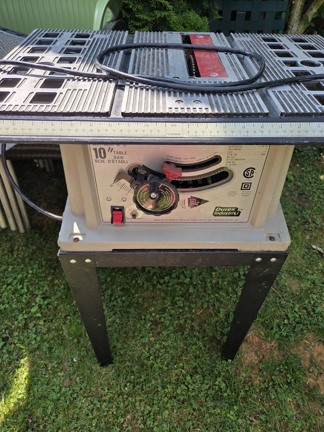Durex Industrial 10" Table Saw Model 43