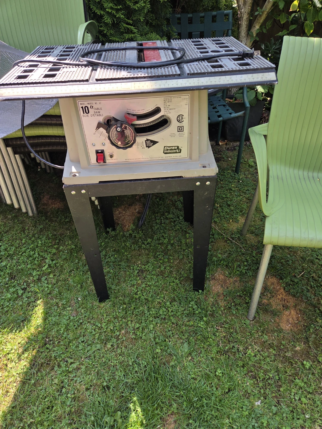 Durex Industrial 10" Table Saw Model 43 - photo 3