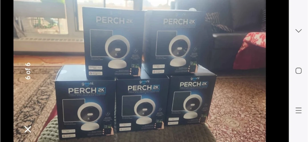 Geeni Perch 2K Smart Magnetic Battery Camera with Solar Panel