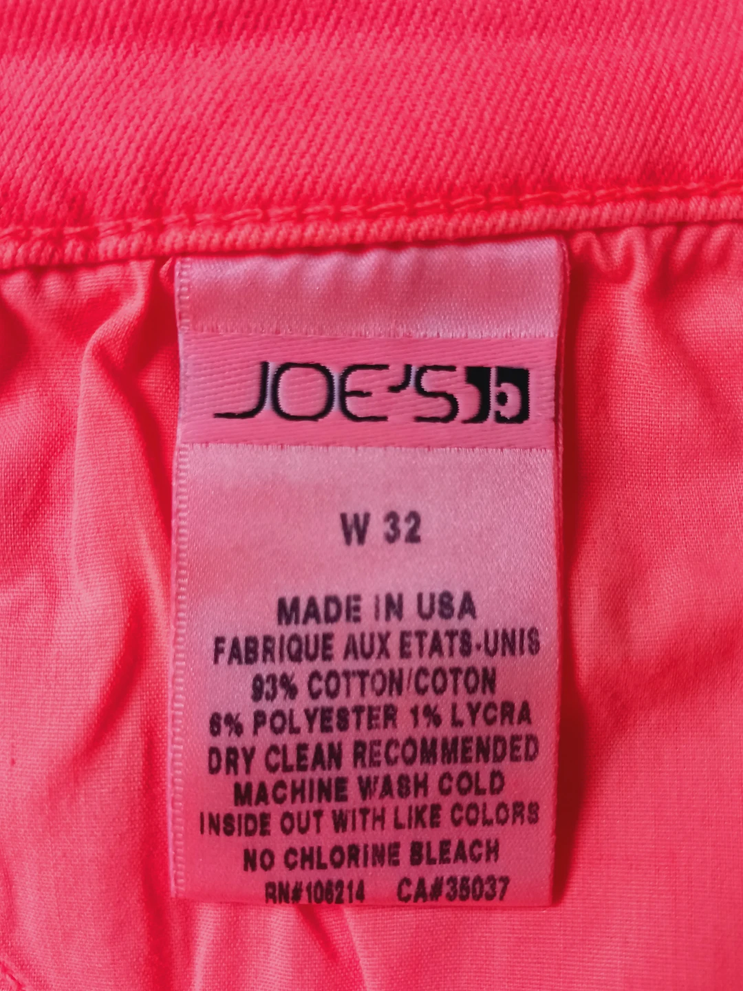 New !!!,Joe's Jeans Neon Orange Denim Mini Skirt Size W 32 - photo 5