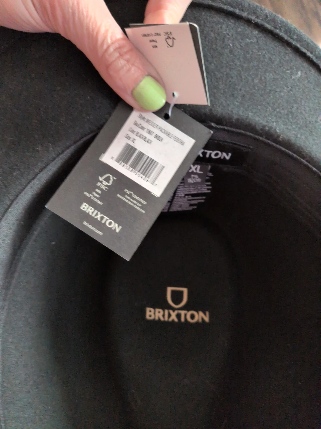 Brixton Messer Packable Fedora Hat - Black XL - photo 4