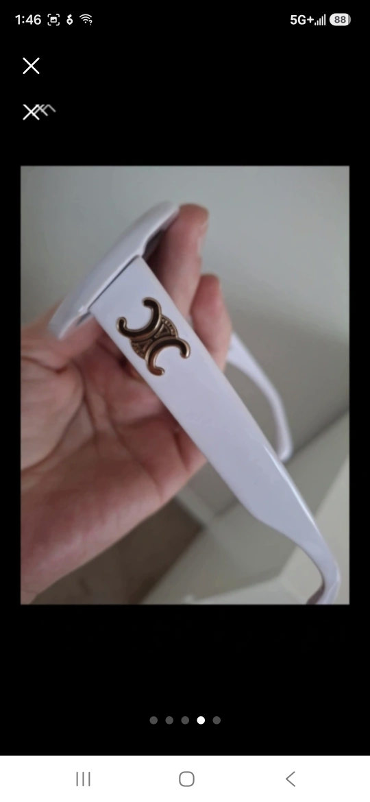 Celine White Oval Sunglasses - photo 2