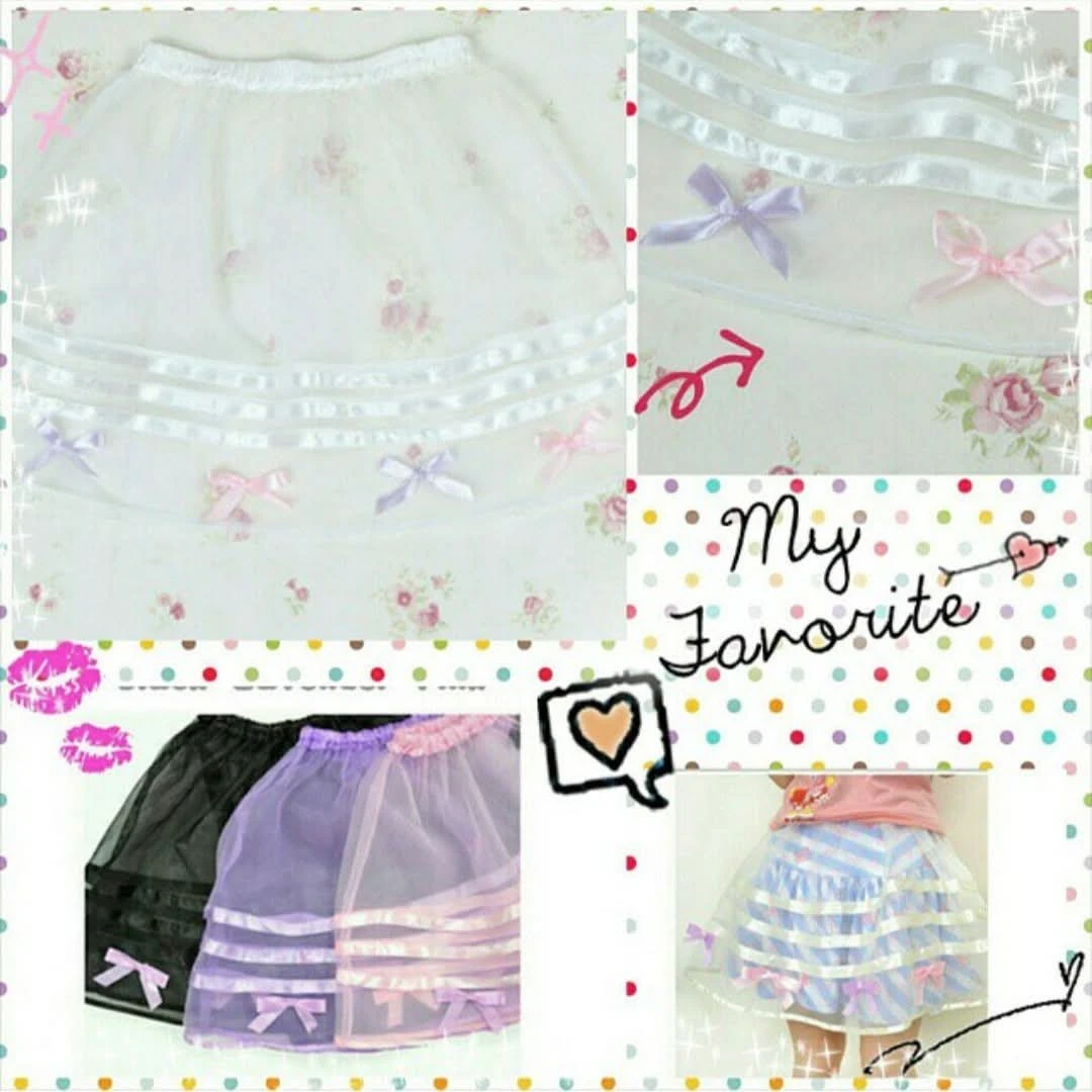 Purple Tulle Skirt with ribbon