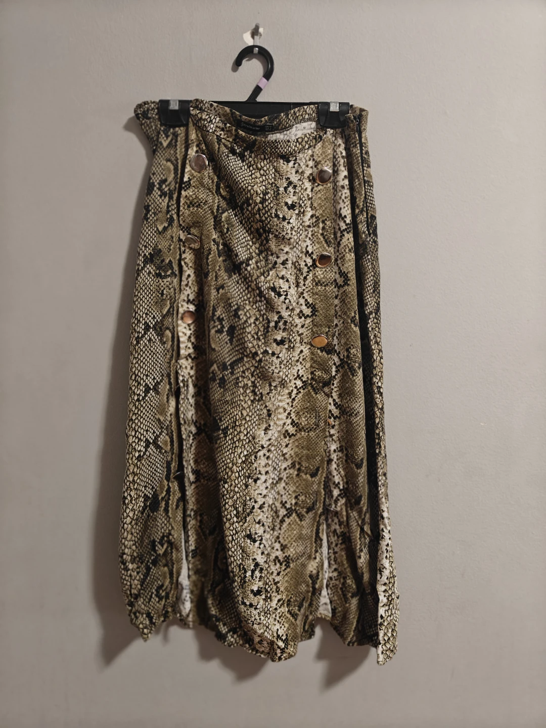 Snake Print Button Front Maxi Skirt - photo 2
