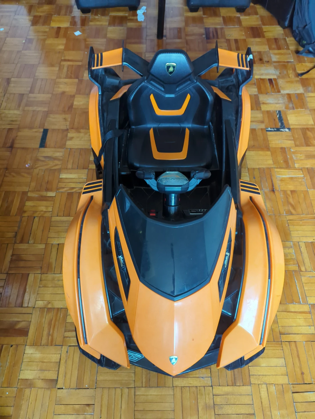 Orange Lamborghini Ride-On Car for Kids