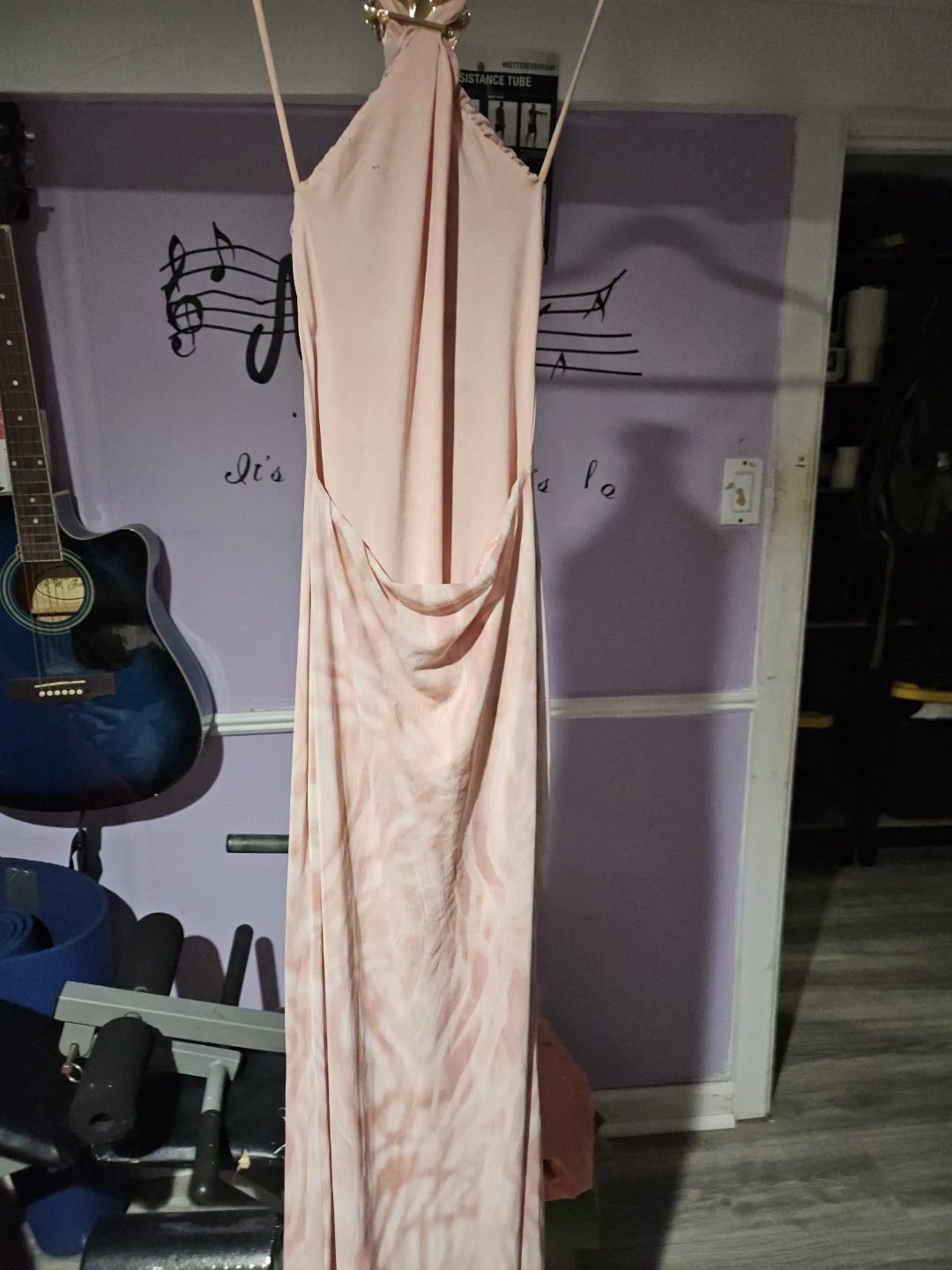 ASOS DESIGN Pink Ruched Halter Maxi Dress - photo 3