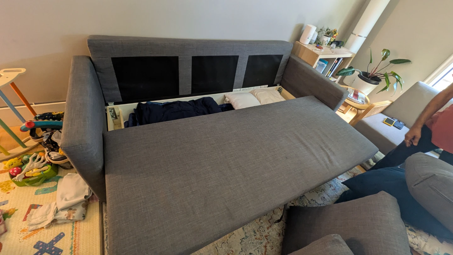 IKEA Friheten Grey Sofa Bed with Storage - photo 2