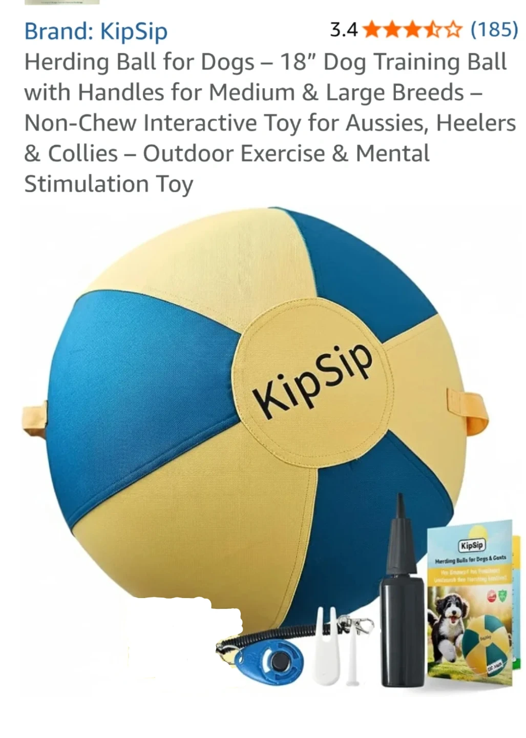 For Dog  BRAND NEW $30 KipSip Herding Ball