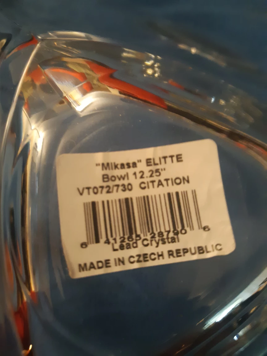 Mikasa Elite Crystal Bowl VT072/730 Citation 12.25" - photo 3