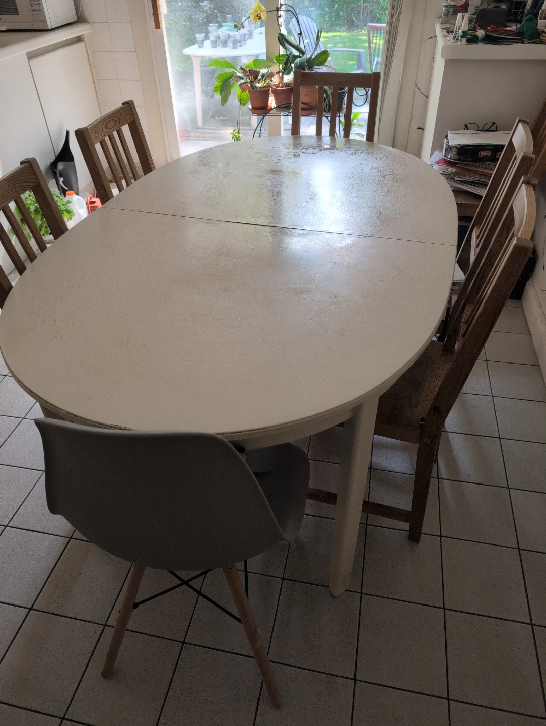 White Oval Dining Table