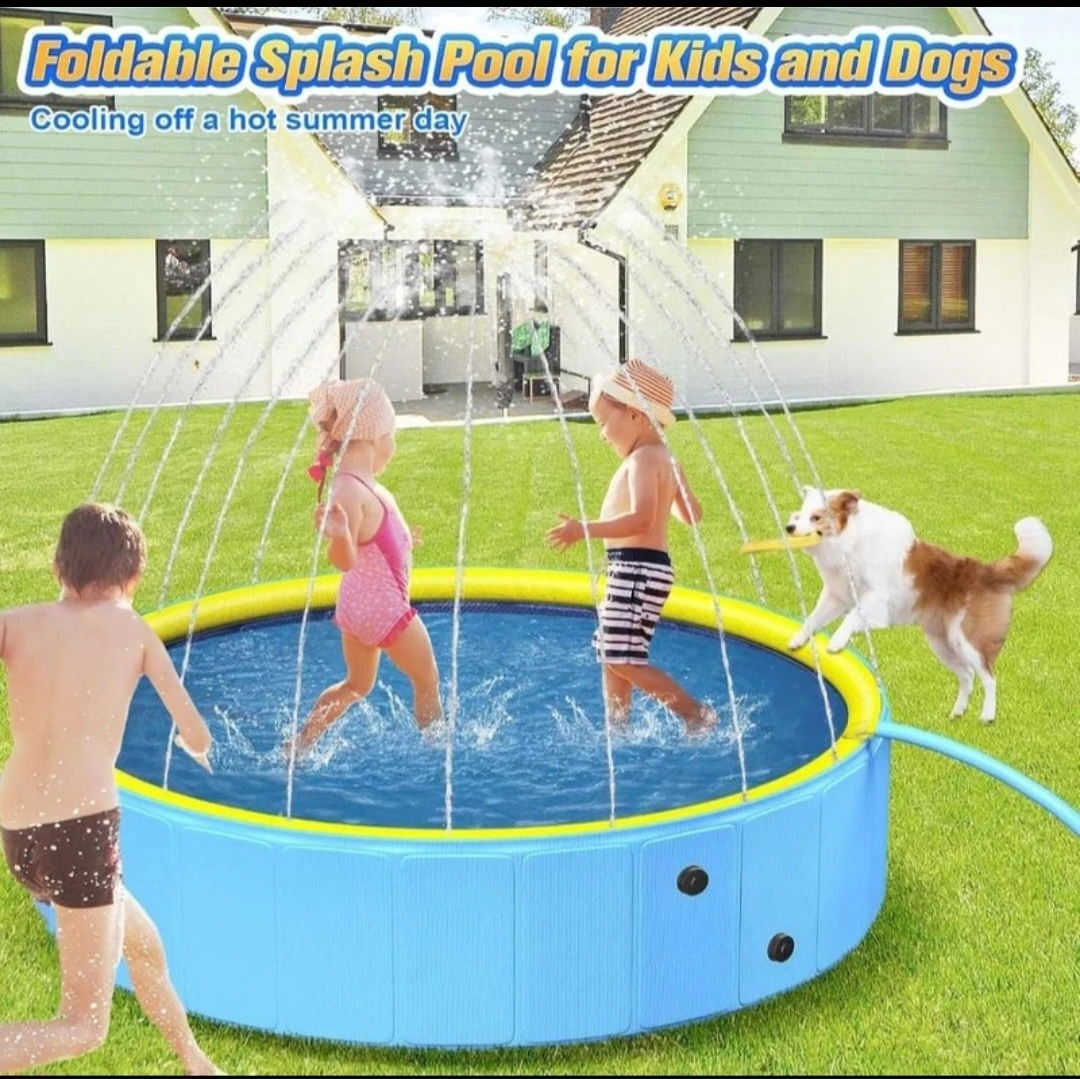 Foldable Splash Pool for Kids and Dogs