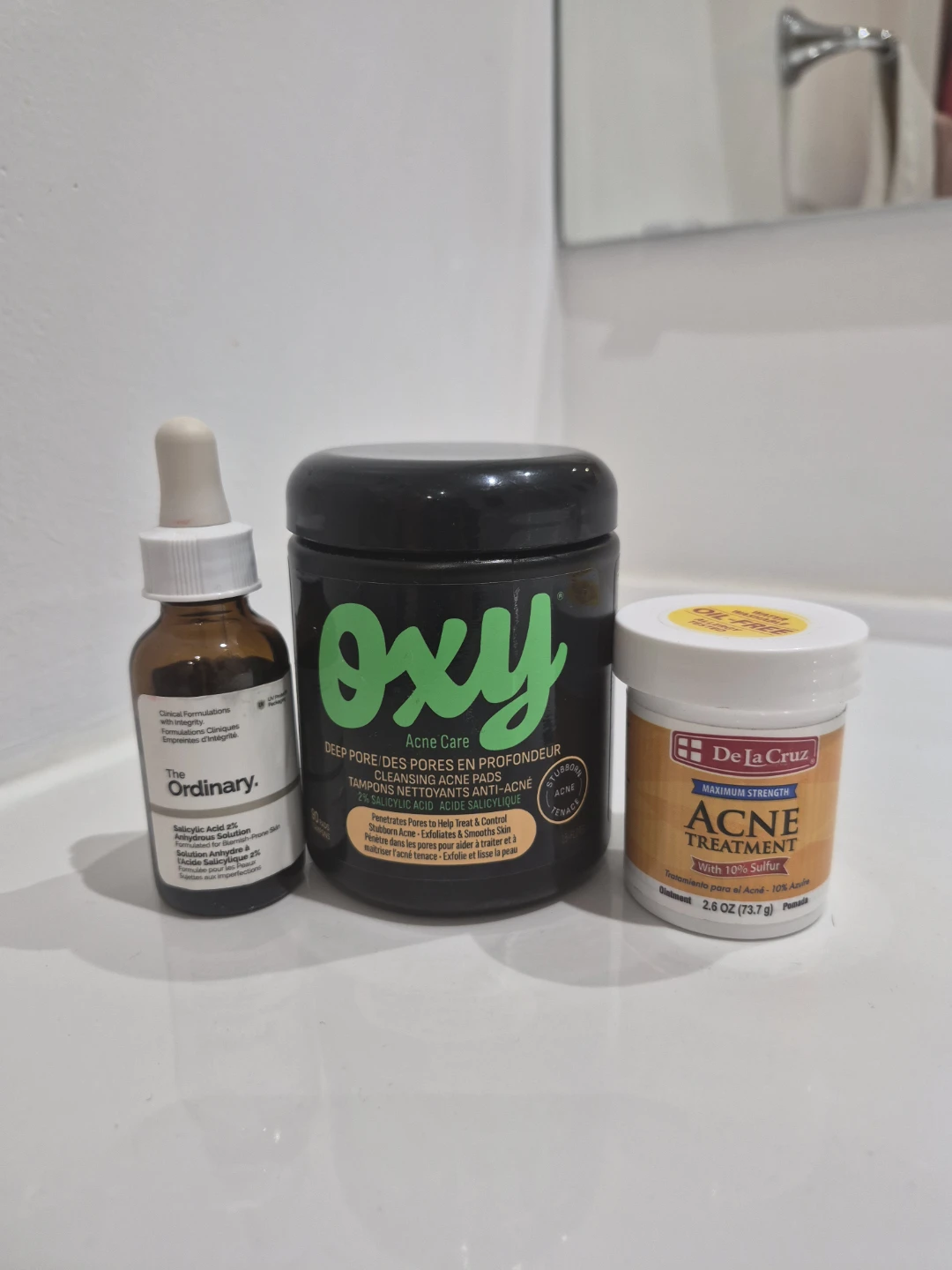 Acne Treatment Skincare Bundle - The Ordinary, Oxy, & De La Cruz