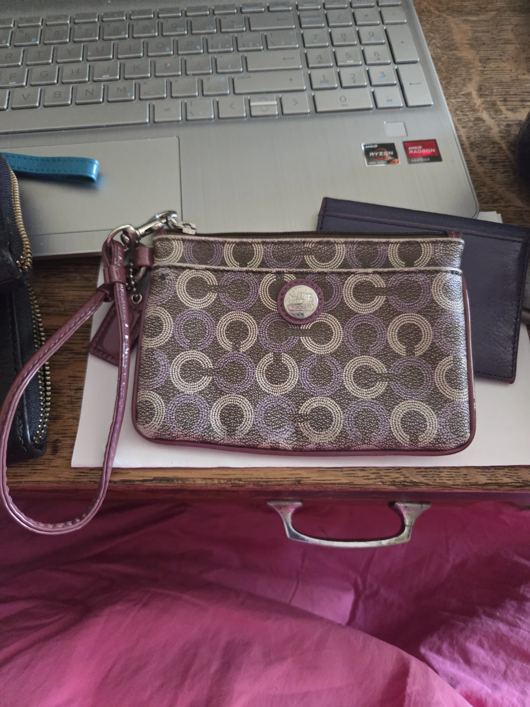 Coach Signature Wristlet