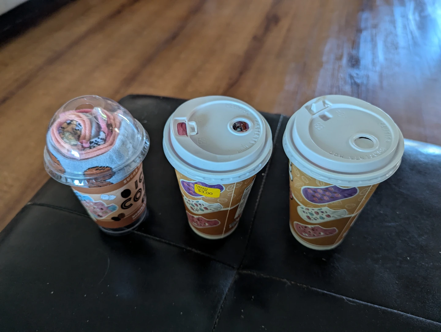 3 Pairs of "Coffee Cup" Ankle Socks