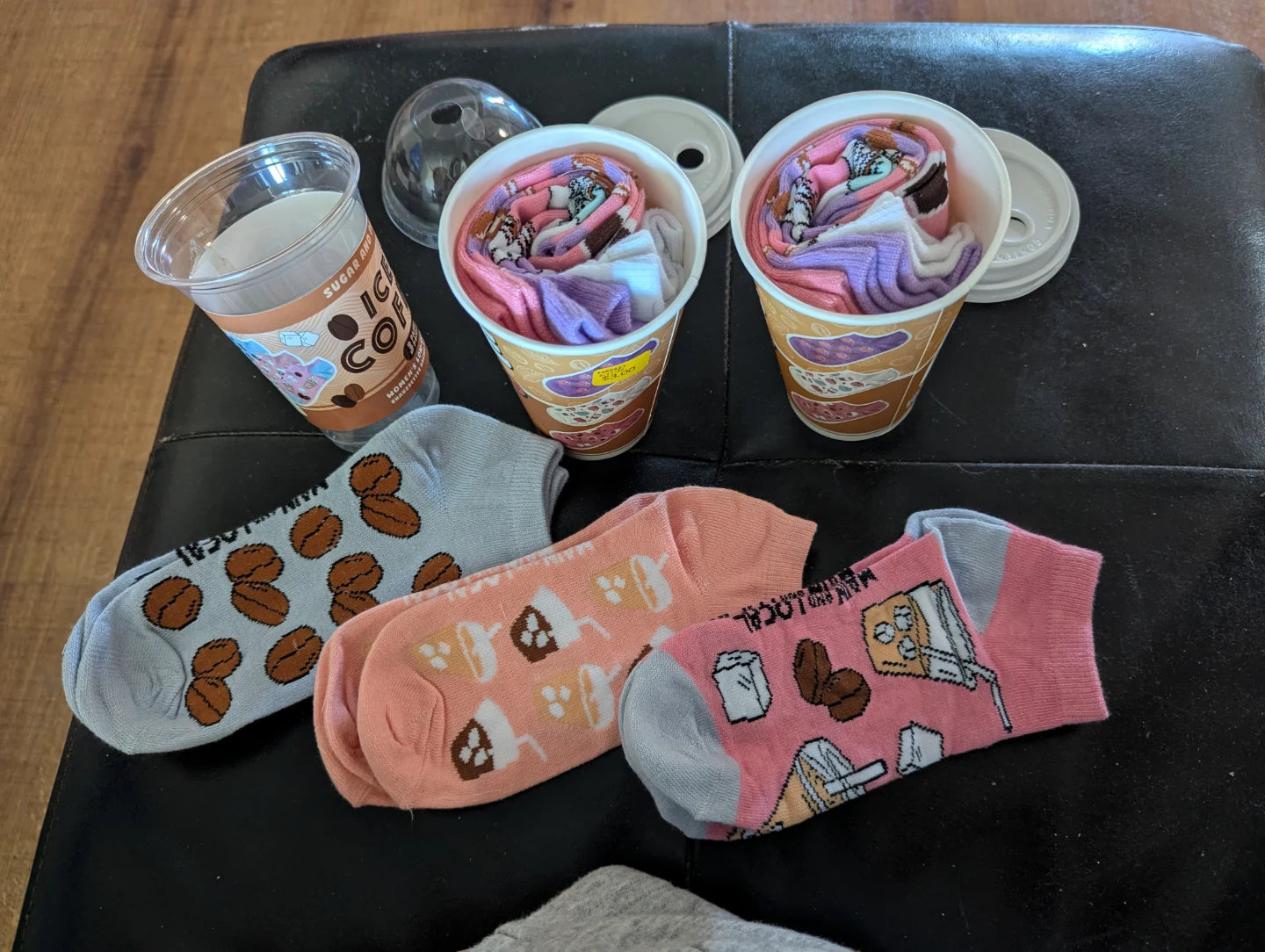 3 Pairs of "Coffee Cup" Ankle Socks - photo 3