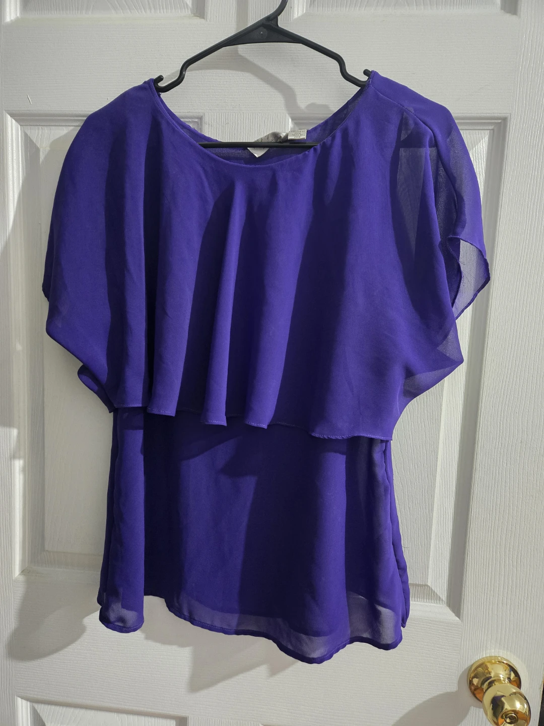 Women's Purple Chiffon Layered Top
