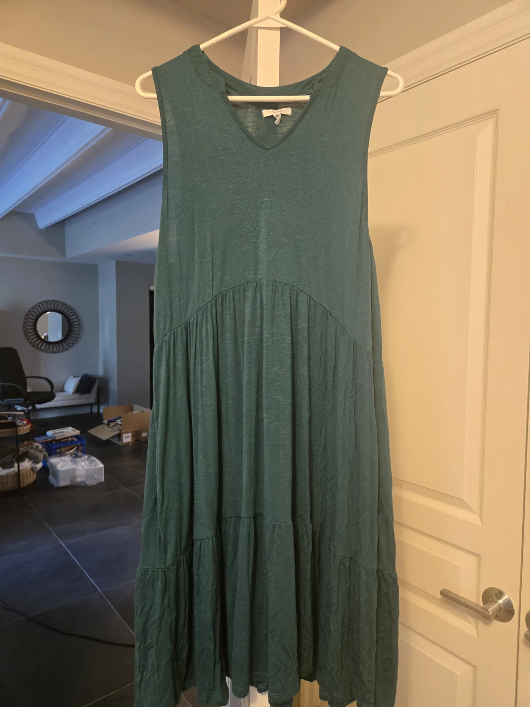 Teal Tiered Short Dress