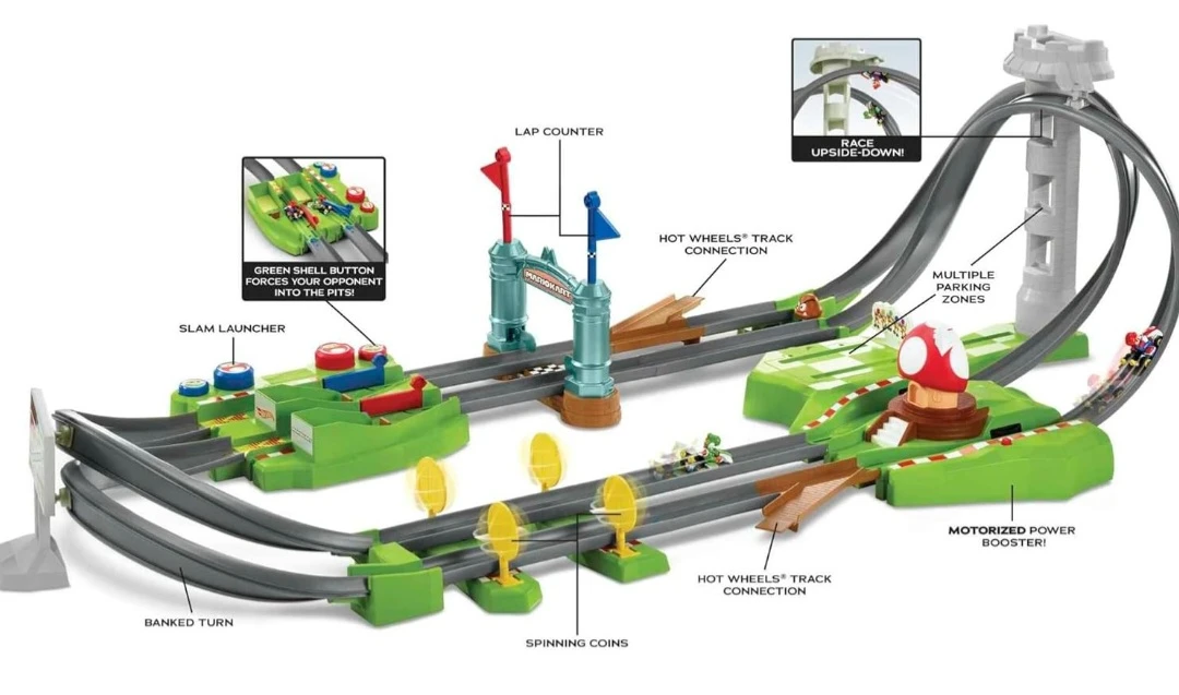 Hot Wheels Mario Circuit Track Set - photo 4