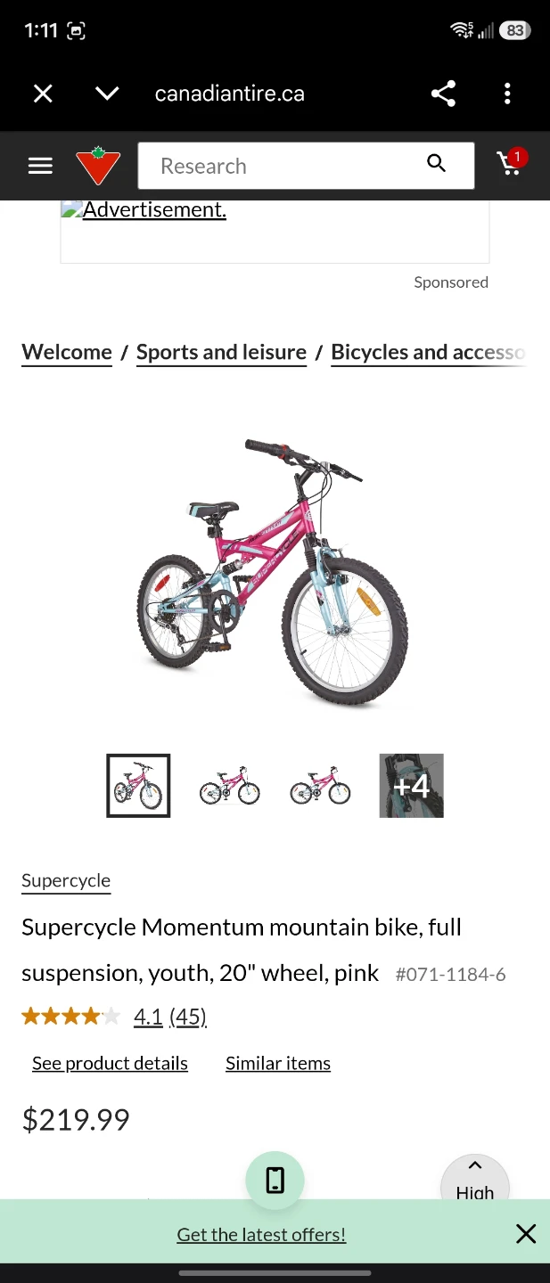 Supercycle Momentum Mountain Bike - Pink