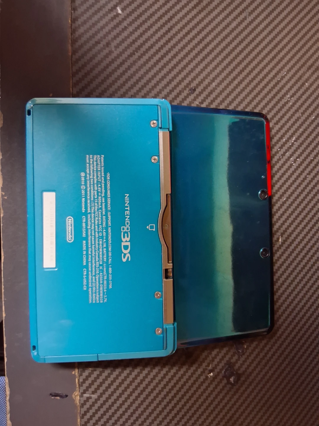 Aqua blue Nintendo 3DS - photo 3