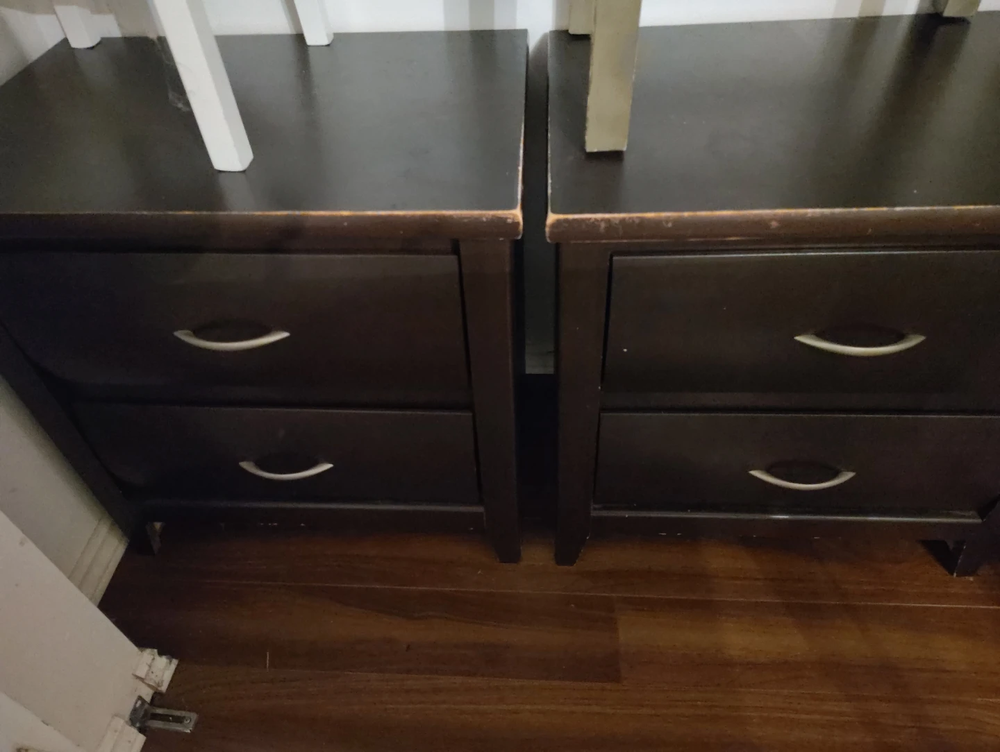 Dark Brown 2-Drawer Nightstands (Set of 2)