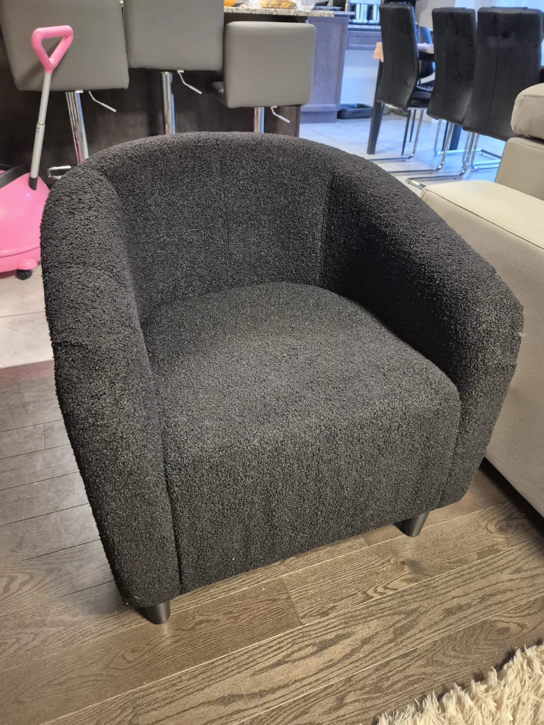 Brand new Black Bouclé Armchair