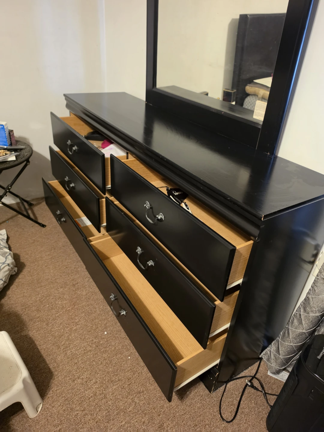 Black Dresser with Mirror - photo 2