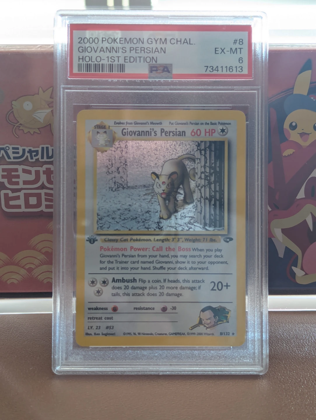 Pokemon Giovanni's Persian 1st Edition Holo PSA 6