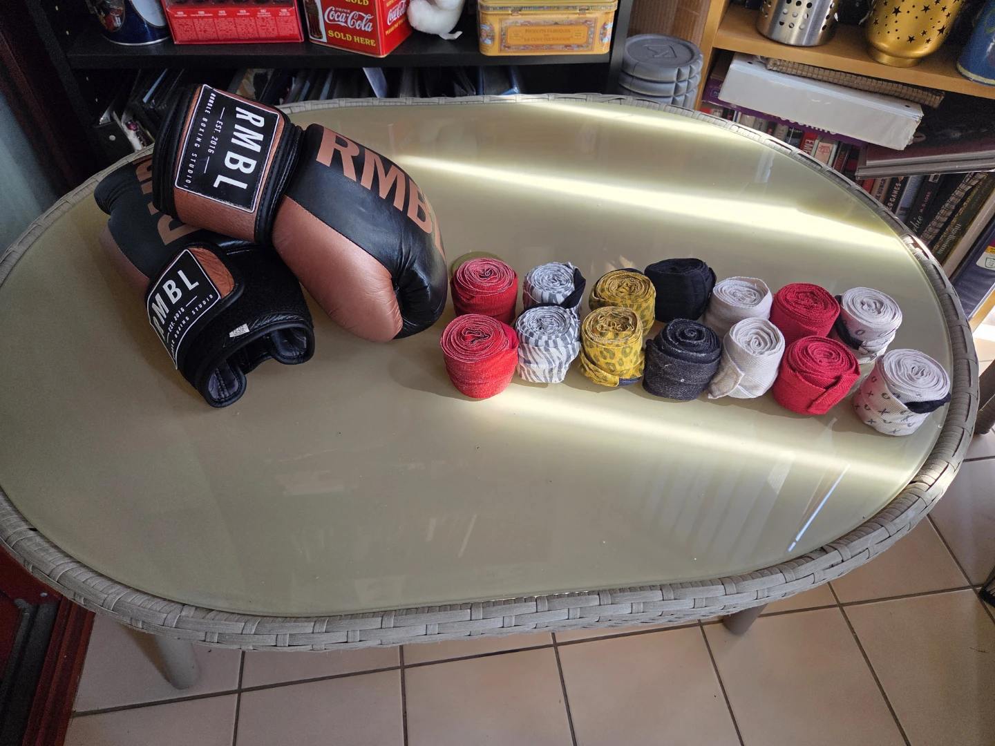 RMBL Boxing Gloves and Hand Wraps