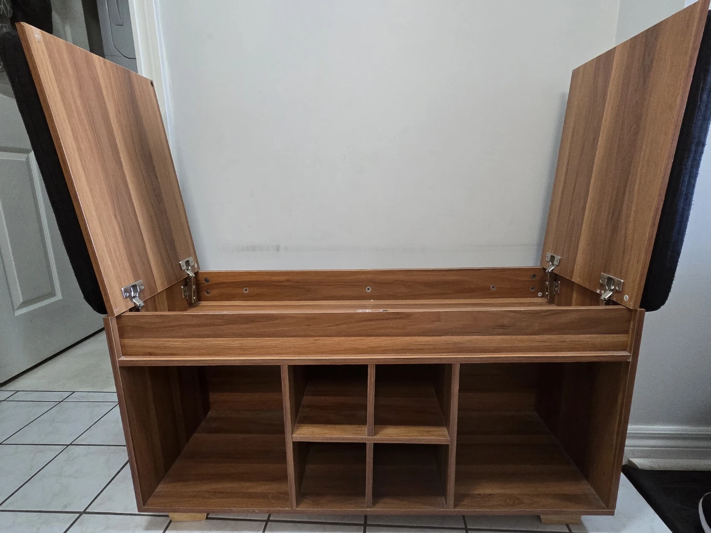 Shoe bench with storage,  cushions and compartments - photo 3