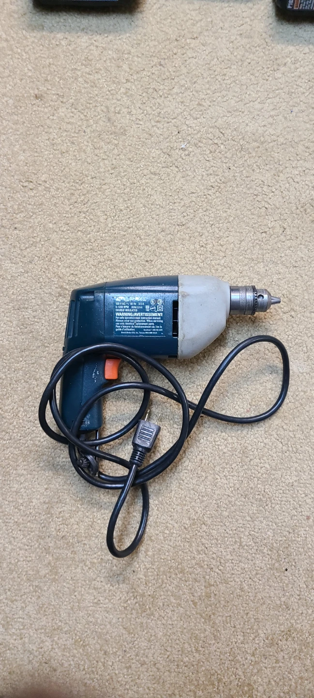 Black & Decker Corded Power Drill 3/8" Inch - Good Condition - photo 2