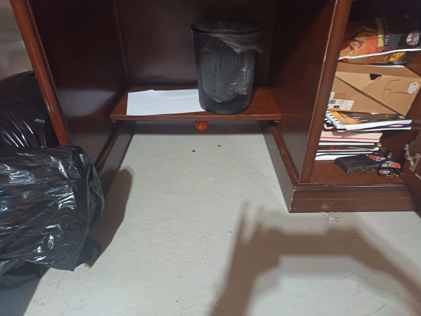 Wooden Desk with Hutch and Storage - photo 5
