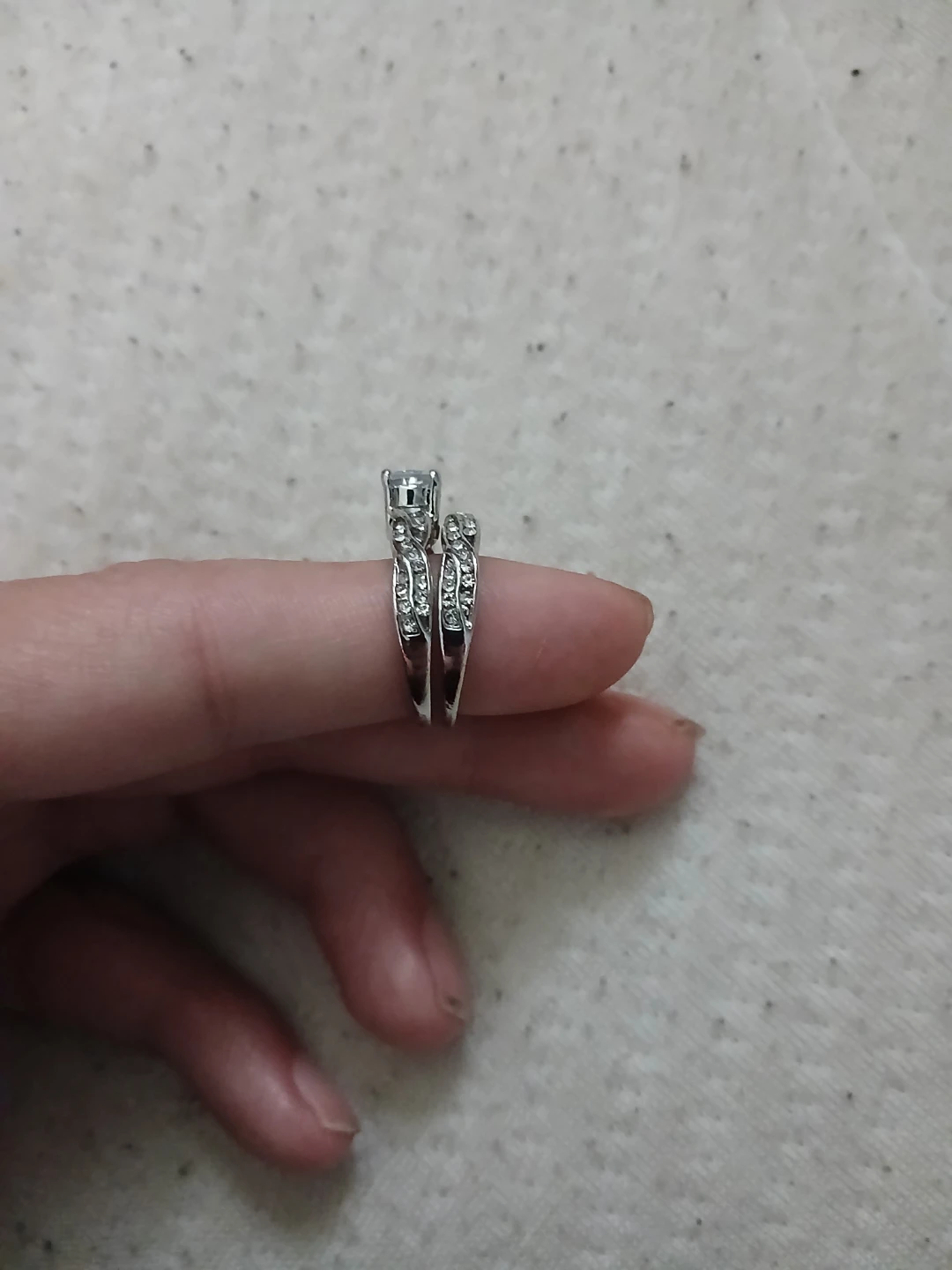 925 Silver & 5A Zirconia Ring Set - photo 3