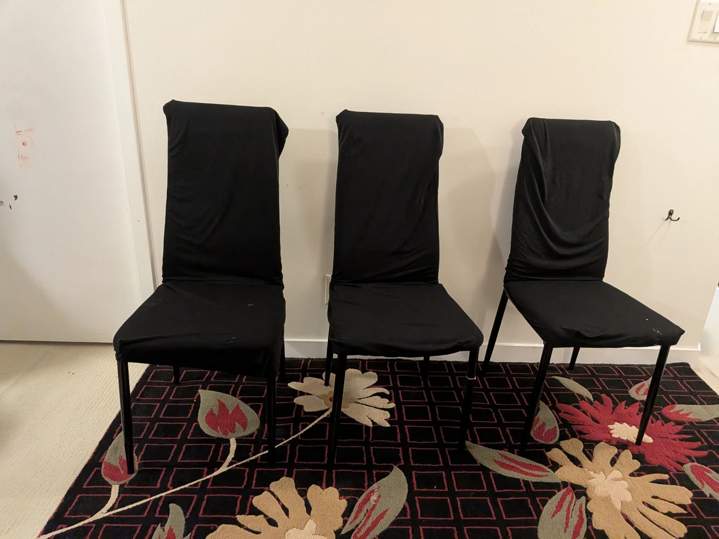 Black Dining Chairs (Set of 3) - photo 3