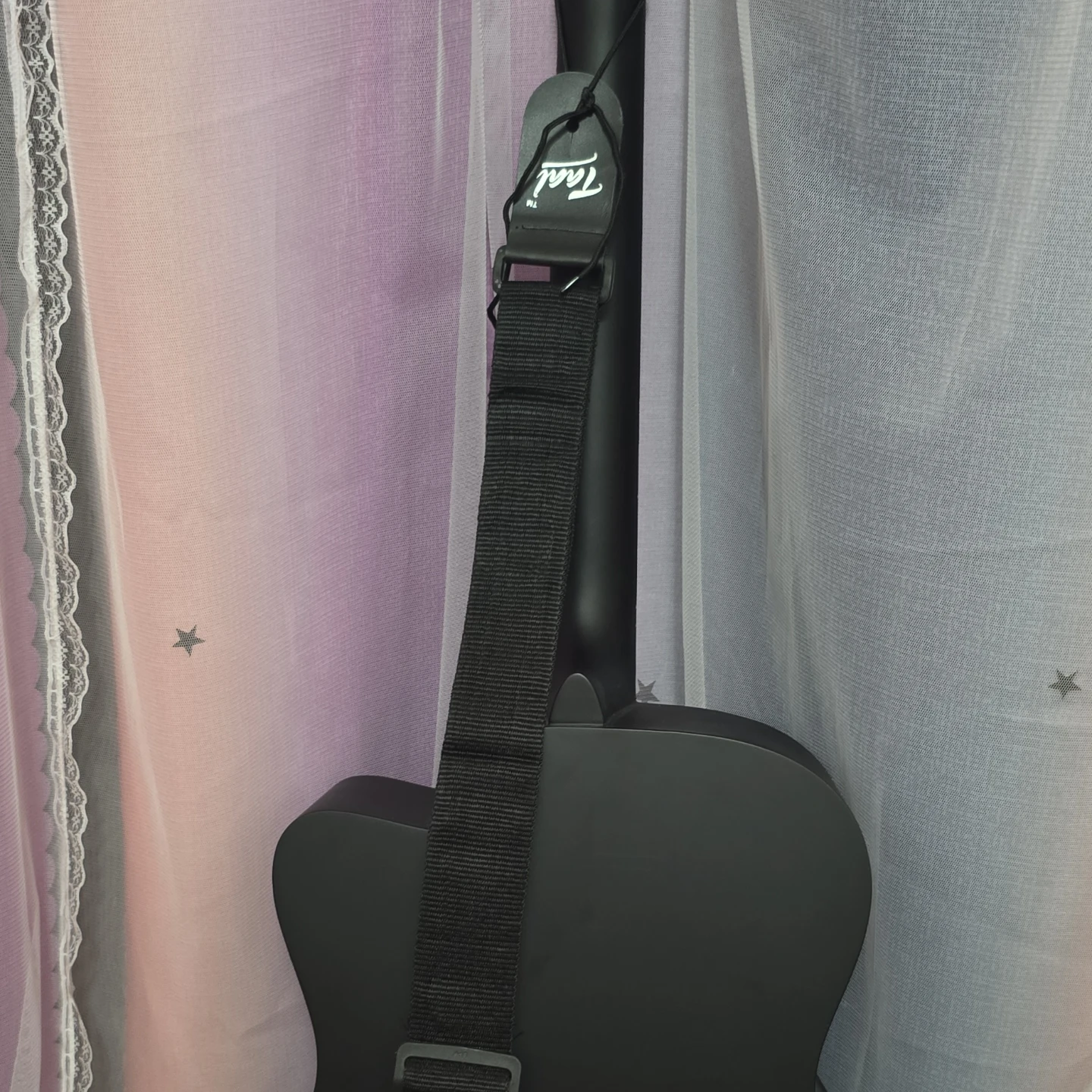 Yamaha Black Cutaway Acoustic Guitar 6-String Right-Handed - photo 3