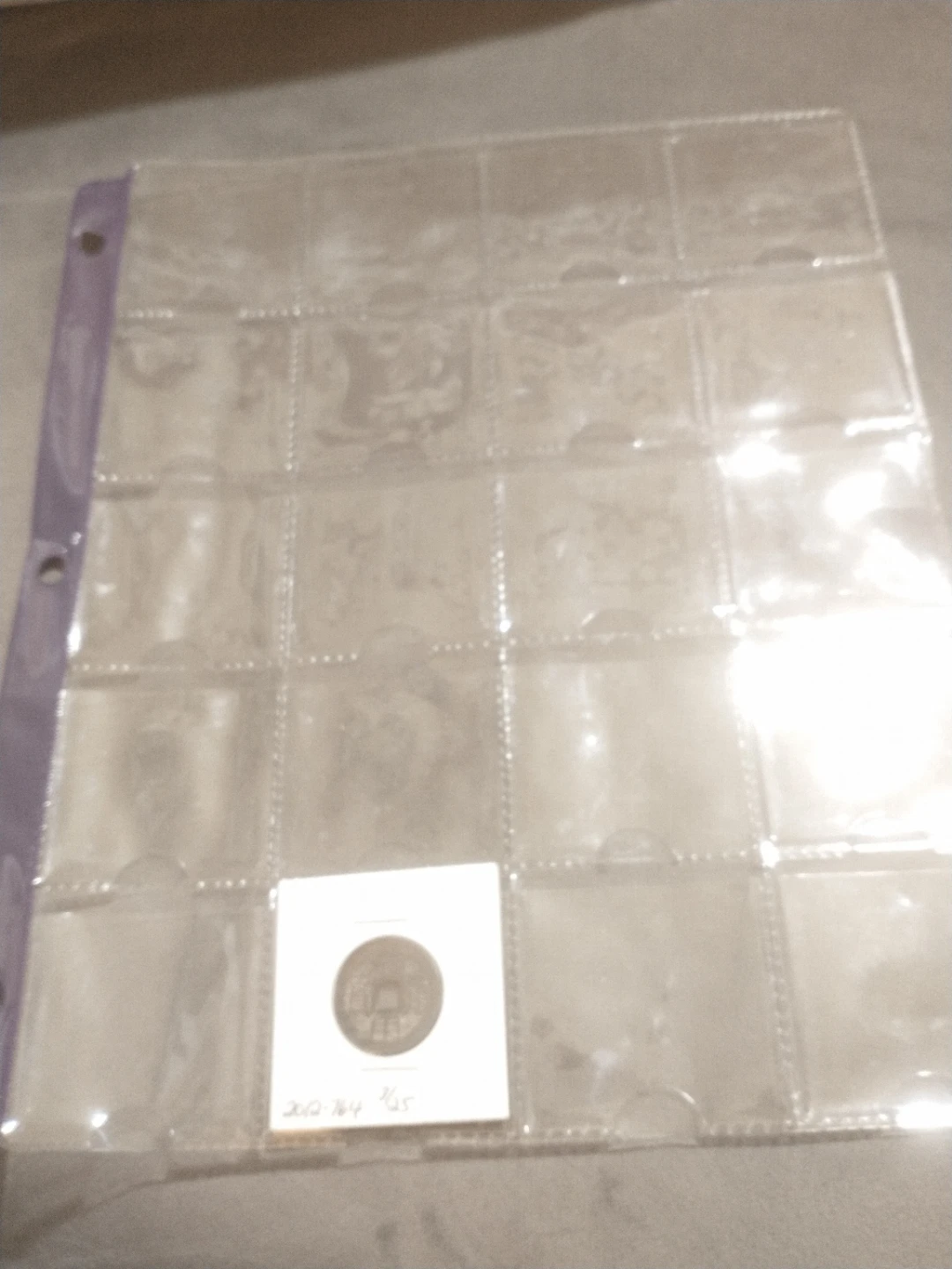 20 blank plastic coin display pages, good condition - photo 3