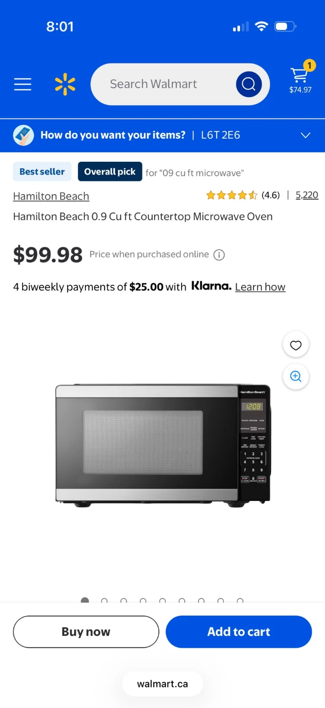 🔥Brand New Hamilton Beach 0.9 cu ft Countertop Microwave Oven🔥 - photo 5