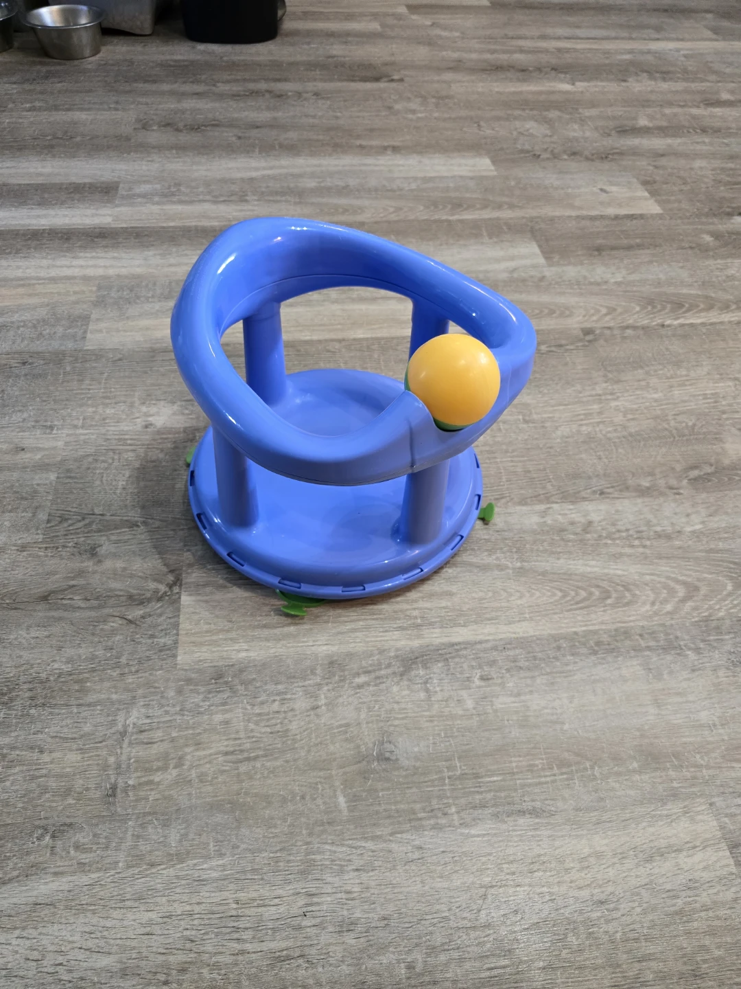 Blue Baby Bath Seat with Yellow Ball Toy
