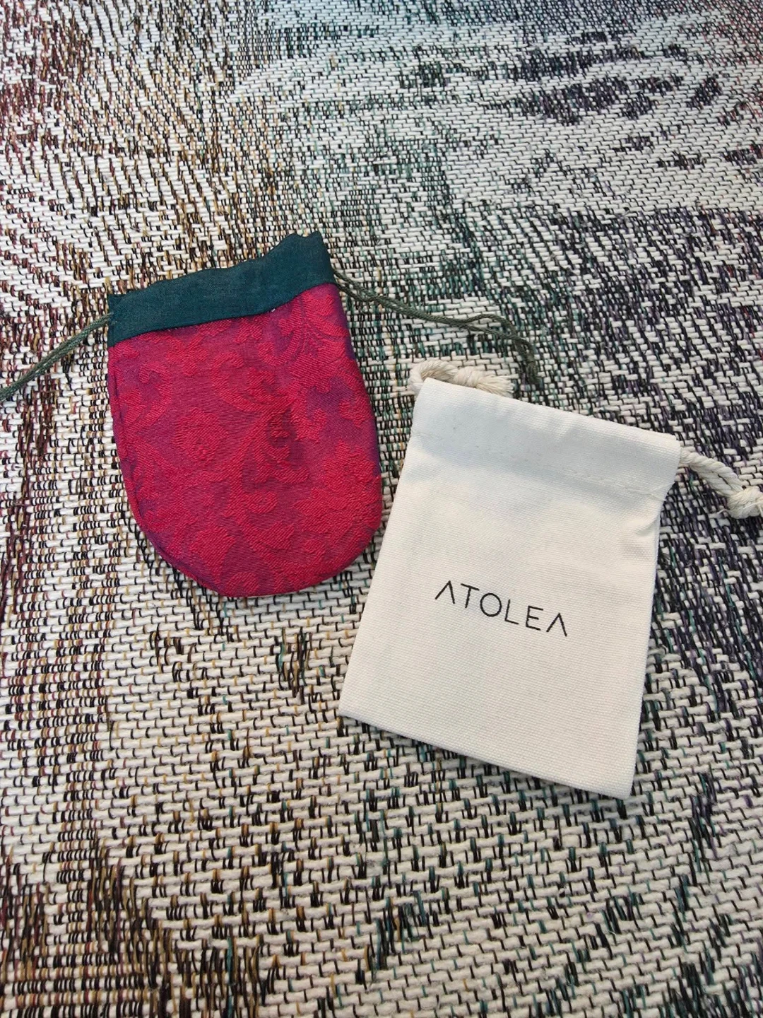 ATOLEA Pouch with Red Lace Bag
