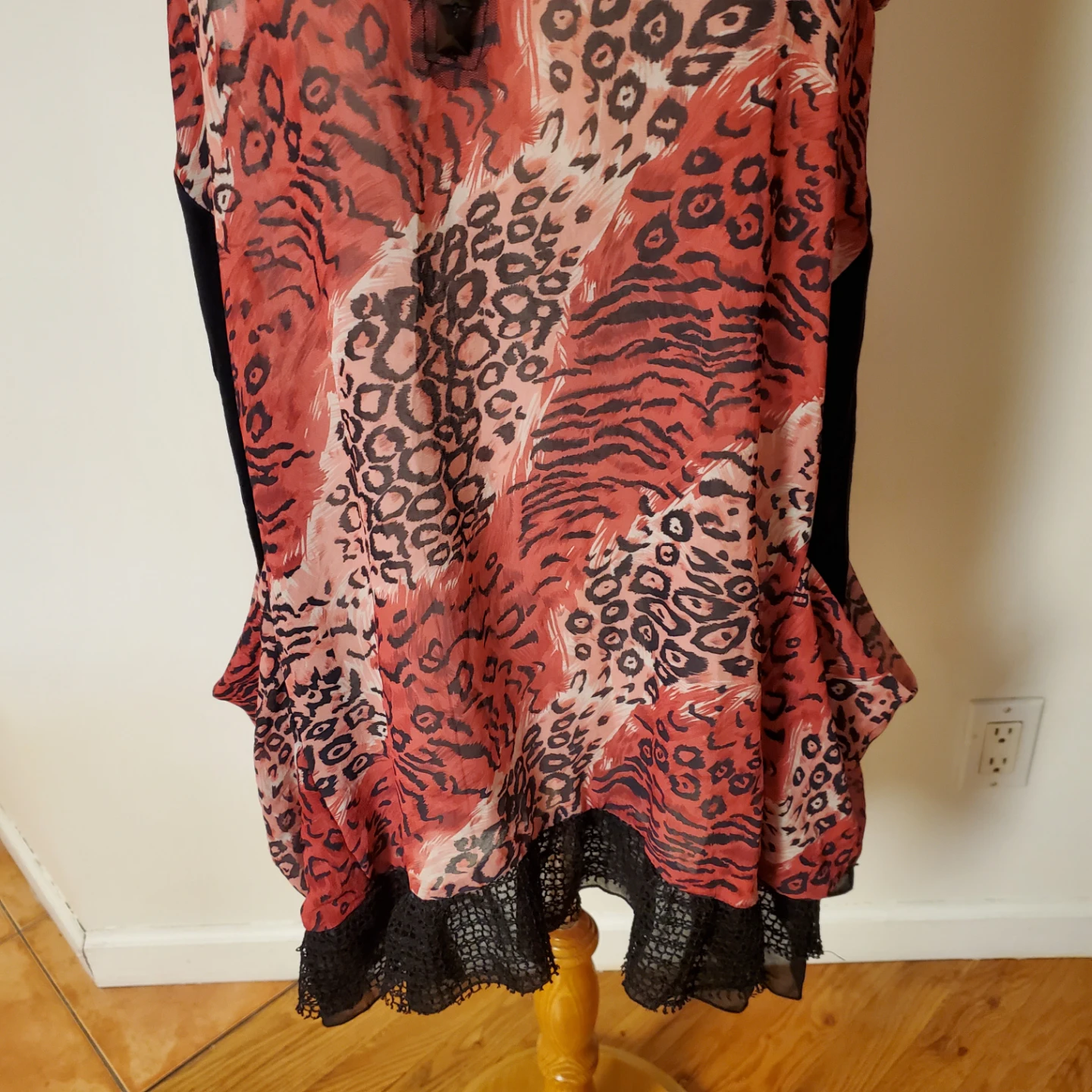 Shirley Of Hollywood Animal Print Top with Embellished Neckline - photo 2