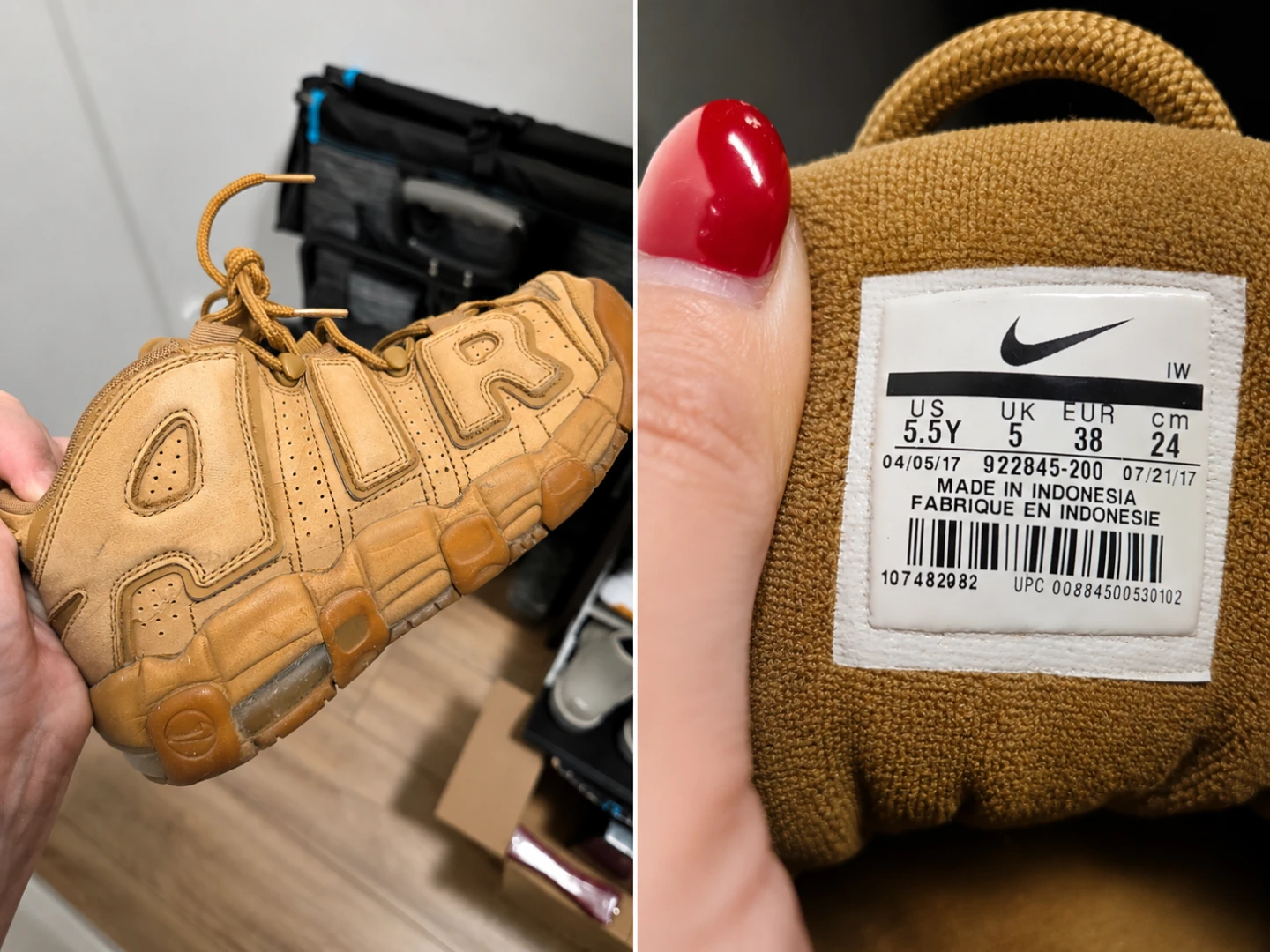 Nike Air More Uptempo GS "Flax/Wheat" – Authentic 🔥