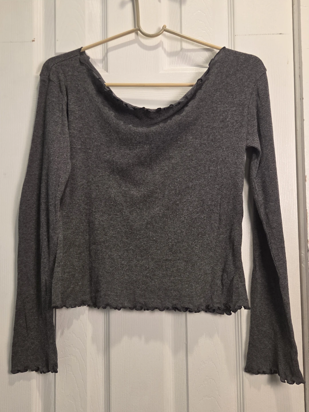 GAP Gray Long Sleeve Top Size S - photo 4