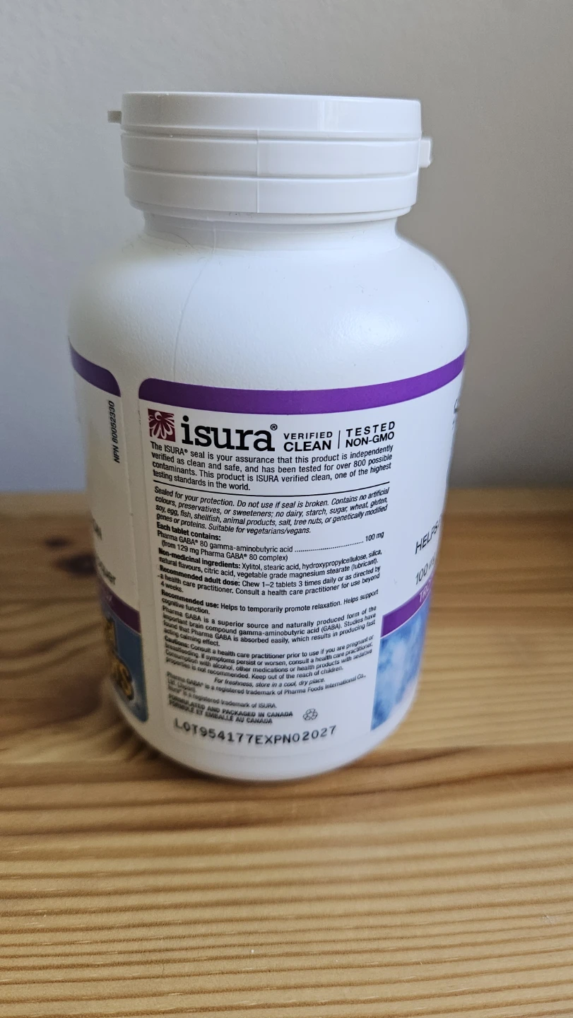 Natural Factors Stress-Relax 100mg GABA Tropical Fruit - photo 2