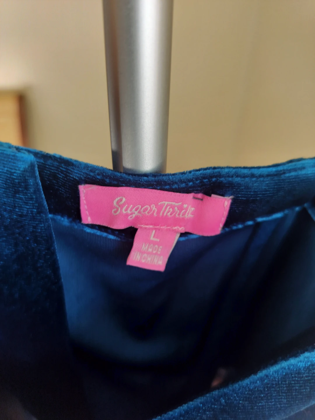 Sugar Thrillz Velvet Corset Top - Teal L - photo 5
