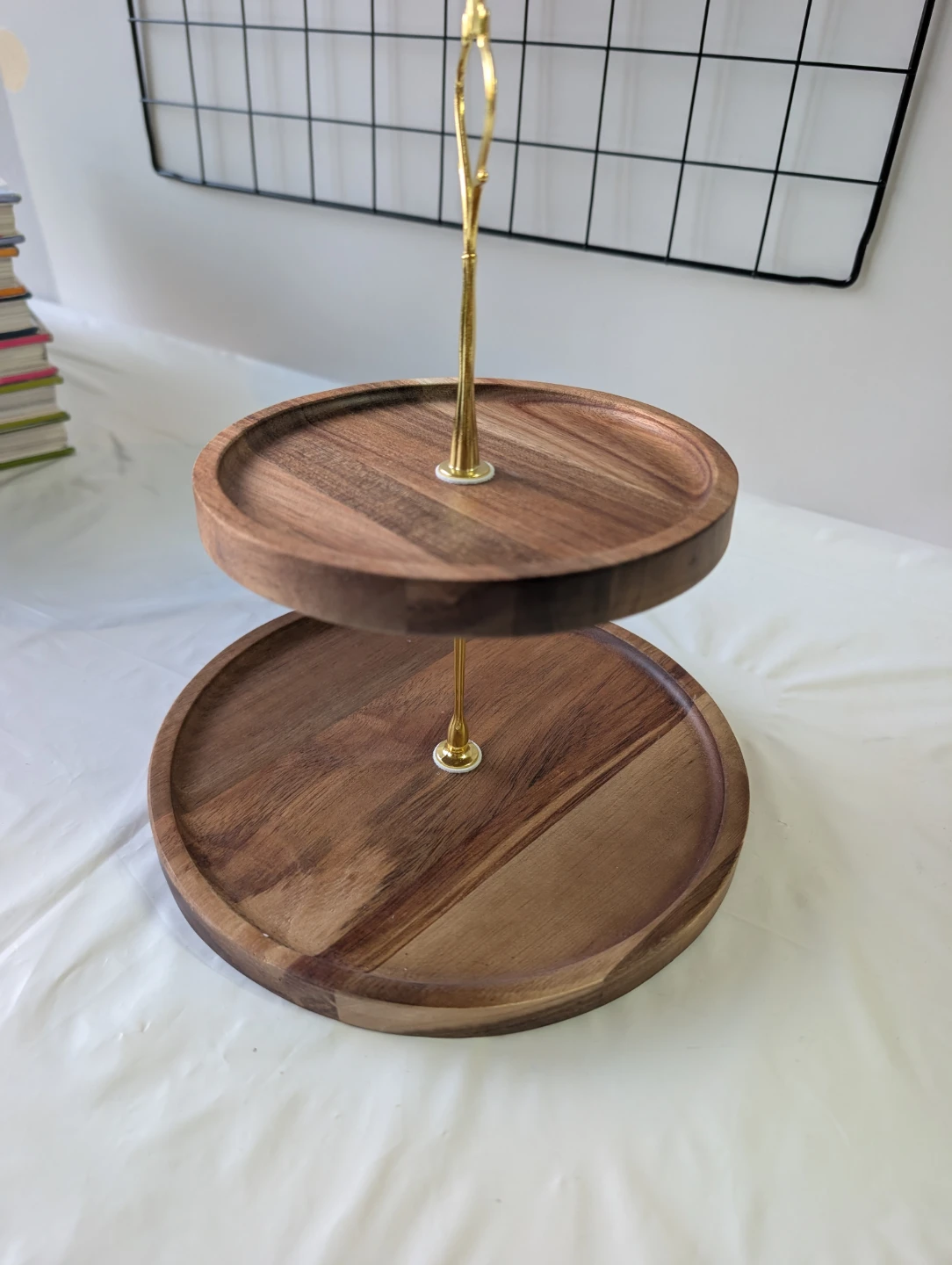 2-Tier Wood Serving Stand
