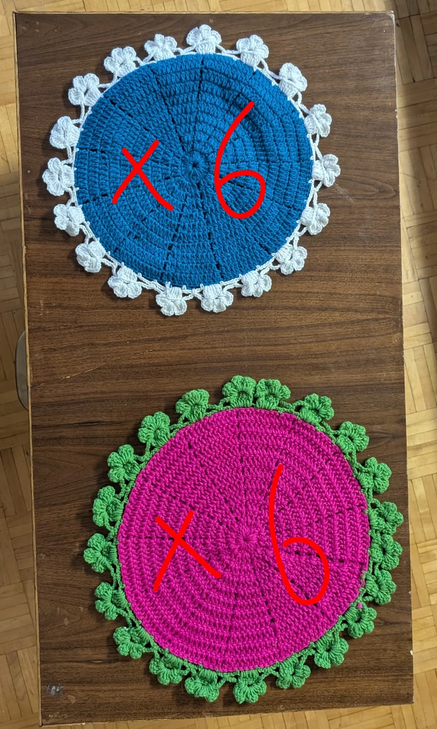 Handmade Crochet Coasters/Doilies Set - photo 3